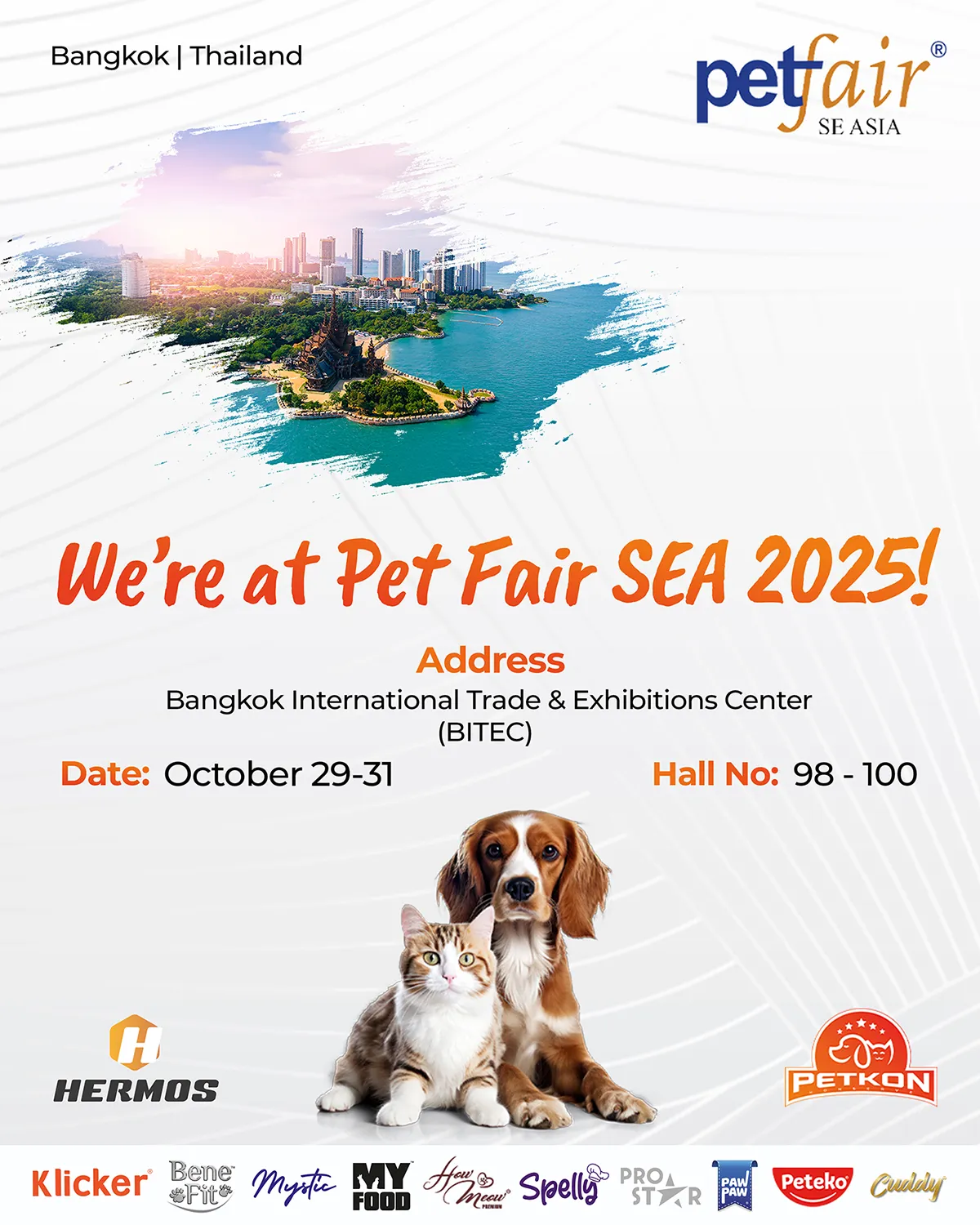 Hermos, Pet Fair SEA 2025 Bangkok Fuarı’nda Yerini Alıyor