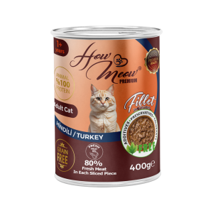 HowMeow Yetişkin Kediler için Hindili Fillet In Viscous Yaş Mama