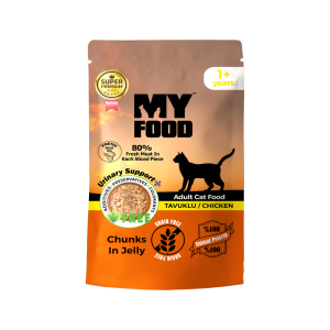 MyFood Yetişkin Kediler için Tavuklu Chunks In Jelly Pouch Yaş Mama